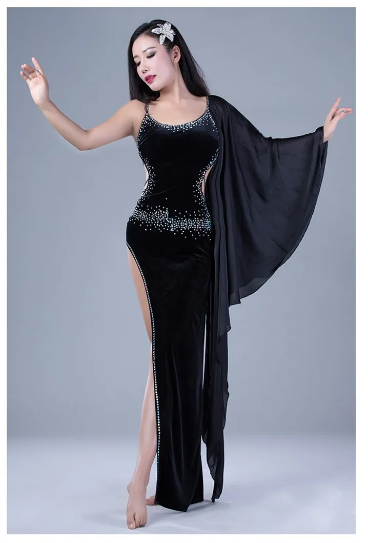 Костюм для восточных танцев Bellydance костюм живота со стразами и вышивкой комплект