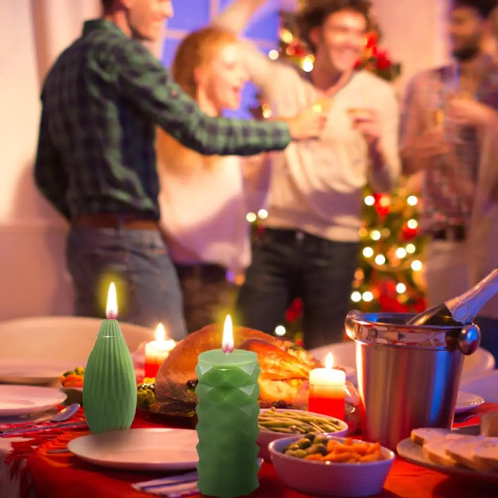 Multishape ручной работы лампы в форме свечи прессформы 3D мыло Пластик пресс форм воск