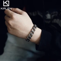 14mm scale of snakes cuban chains bracelet men stainless steel nk link chain jewelry