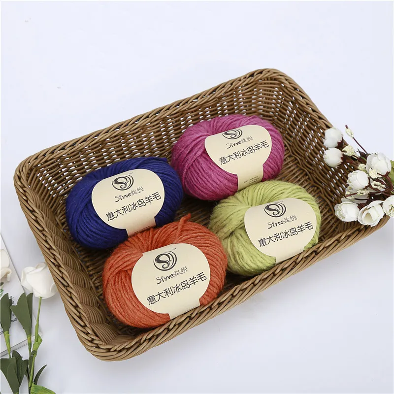 Гладкая Толстая шерстяная пряжа верблюжья Альпака вязание крючком свитер носки