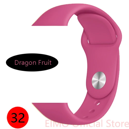 Ремешок для часов Silikon Für apple watch band 40 мм 44 мм 42 мм 38 мм apple watch 4 apple watch 5 correa iwatch повязки Uhr zubehёr - Цвет ремешка: Dragon Fruit 32