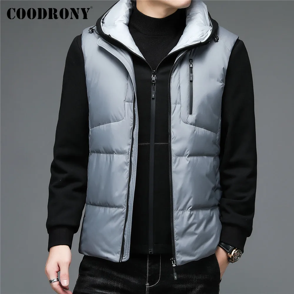 

COODRONY Winter Hoodies Duck Down Coat Men Thick Warm Wear On Both Sides Jacket Streetwear Fashion New Arrivals Clothing C8179