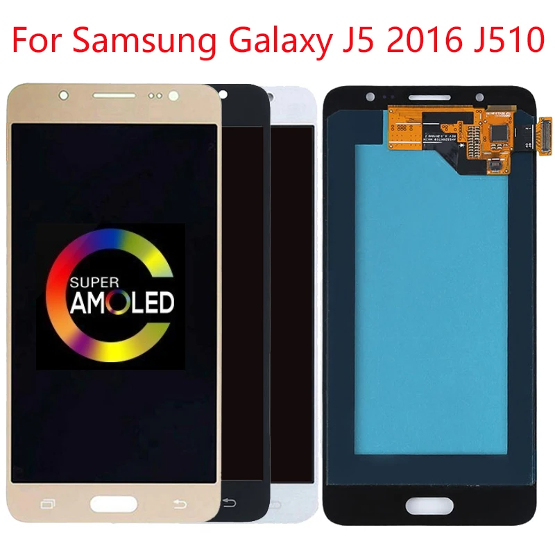 ЖК дисплей Super AMOLED J510 для Samsung J5 2016 с сенсорным экраном сменный экран дигитайзером