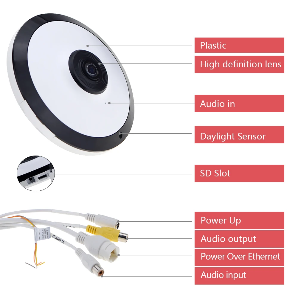 DH IPC EW4431 ASW 4MP панорама POE WIFI 360 рыбий глаз IP камера Встроенный микрофон слот для sd