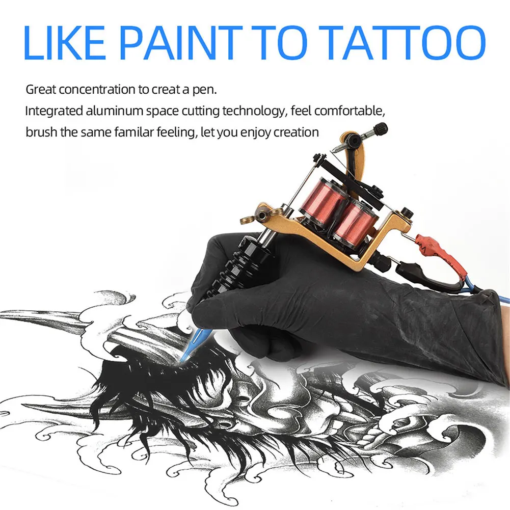 

Tattoo Kits Machine Complete Engine Power Professional Supplies Strong 2 Pro Coil Tattoo Machine Set Ink Needle for Beginners