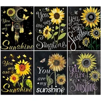 5d diy diamond embroidery mosaic sunflower blackboard painting rhinestone letters picture wall art poster for home decoration