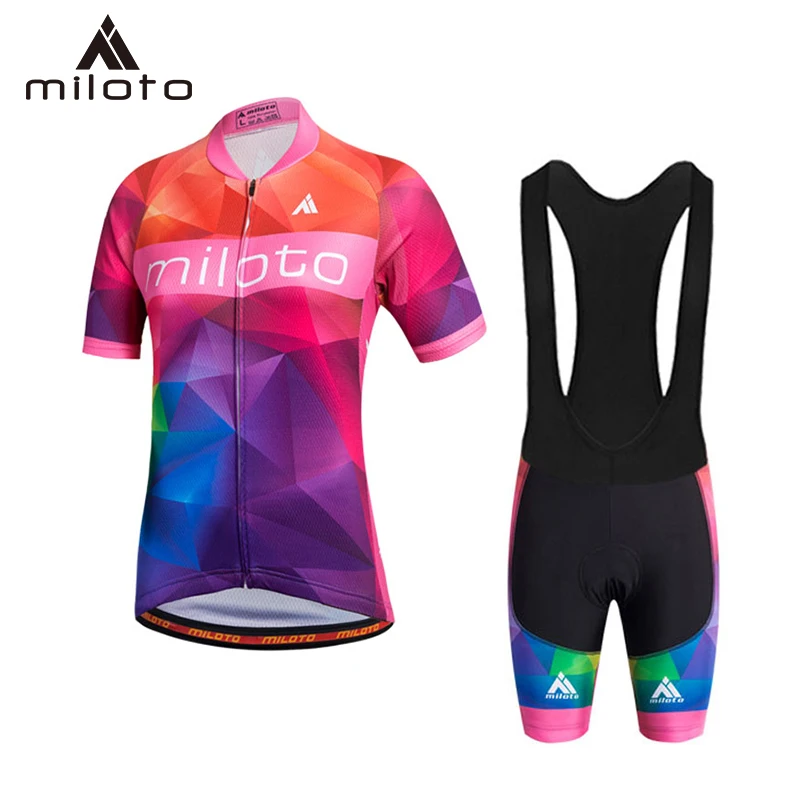 

Miloto Pro Team Triathlon Set Women's Cycling Jersey Summer Bike Clothes MTB Ropa Ciclismo Bicycle Uniforme Maillot Quick Dry