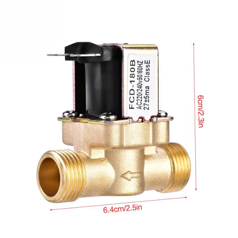 Promotion! Ac 220V 1/2 Inch Solar Water Heater Solenoid Valve Normally Closed Inlet For Flow Control | Строительство и ремонт