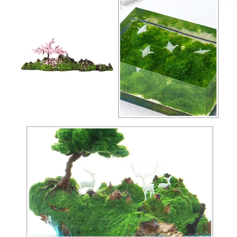

20 Color Moss Sponge Tree Powder Miniature Scene Resin Micro Landscape DIY Craft W8ED