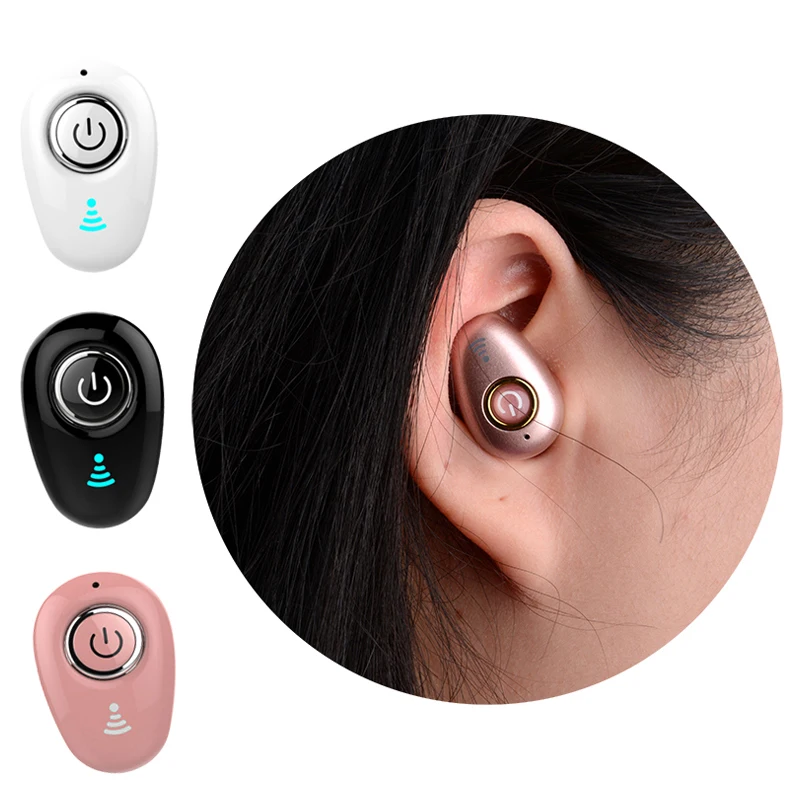 

S650 Mini Bluetooth Earphone Wireless Headphone In-Ear Invisible Earbuds Handsfree Headset Stereo with Mic for Phone