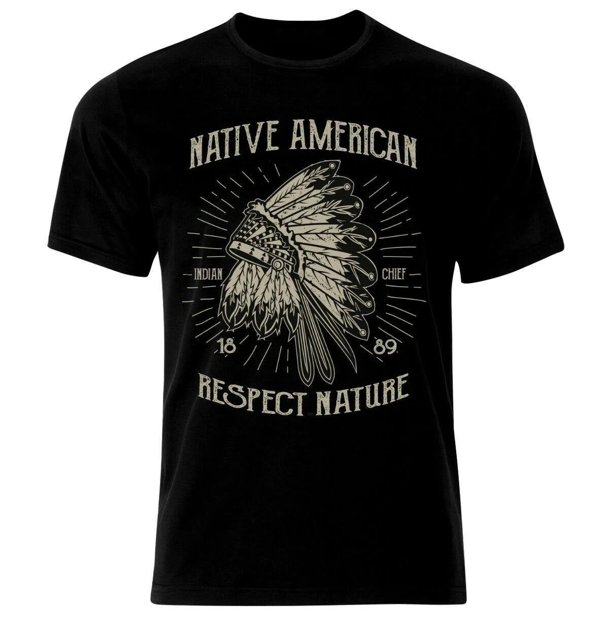 

Respect Nature Summer Men's Cotton O-neck Short-sleeved T-Shirt