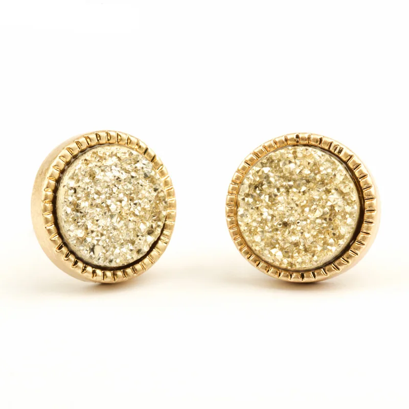 Друзовые серьги-гвоздики мини-серьги из искусственной смолы модные дизайнерские