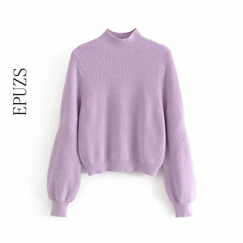 Winter women turtleneck sweater long sleeve knitted pullovers female elegant pull femme casual purple warm jumper tops 2019 | Женская