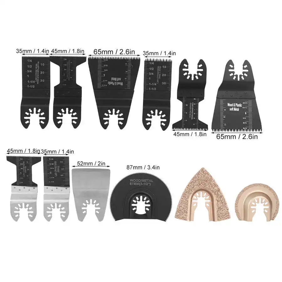 Осциллирующее полотно пилы набор из 12 универсальных полотен быстросъемная пила