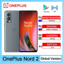 2021 Global Version OnePlus Nord 2 5G Smartphone MediaTek Dimensity 1200-AI 50MP AI Camera Warp Charge 65 Nord2 Mobile Phone
