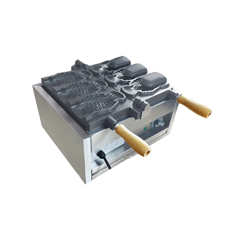 Коммерческая Машина taiyaki с 3 отверстиями газовая/электрическая японская машина