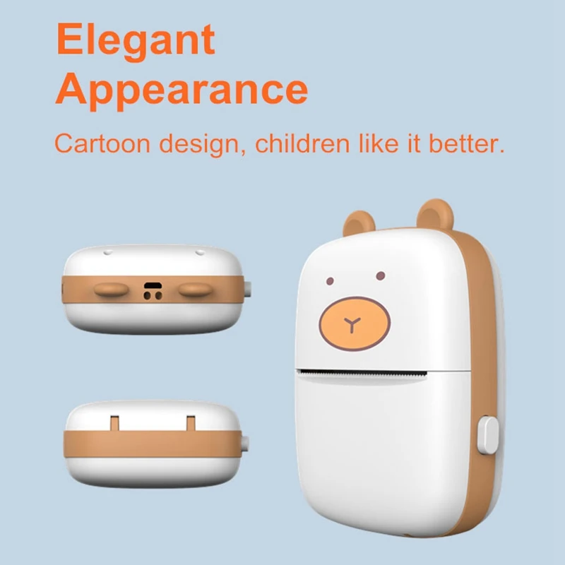 Умный карманный мини принтер bluuetooth беспроводной термальный для учебы офиса