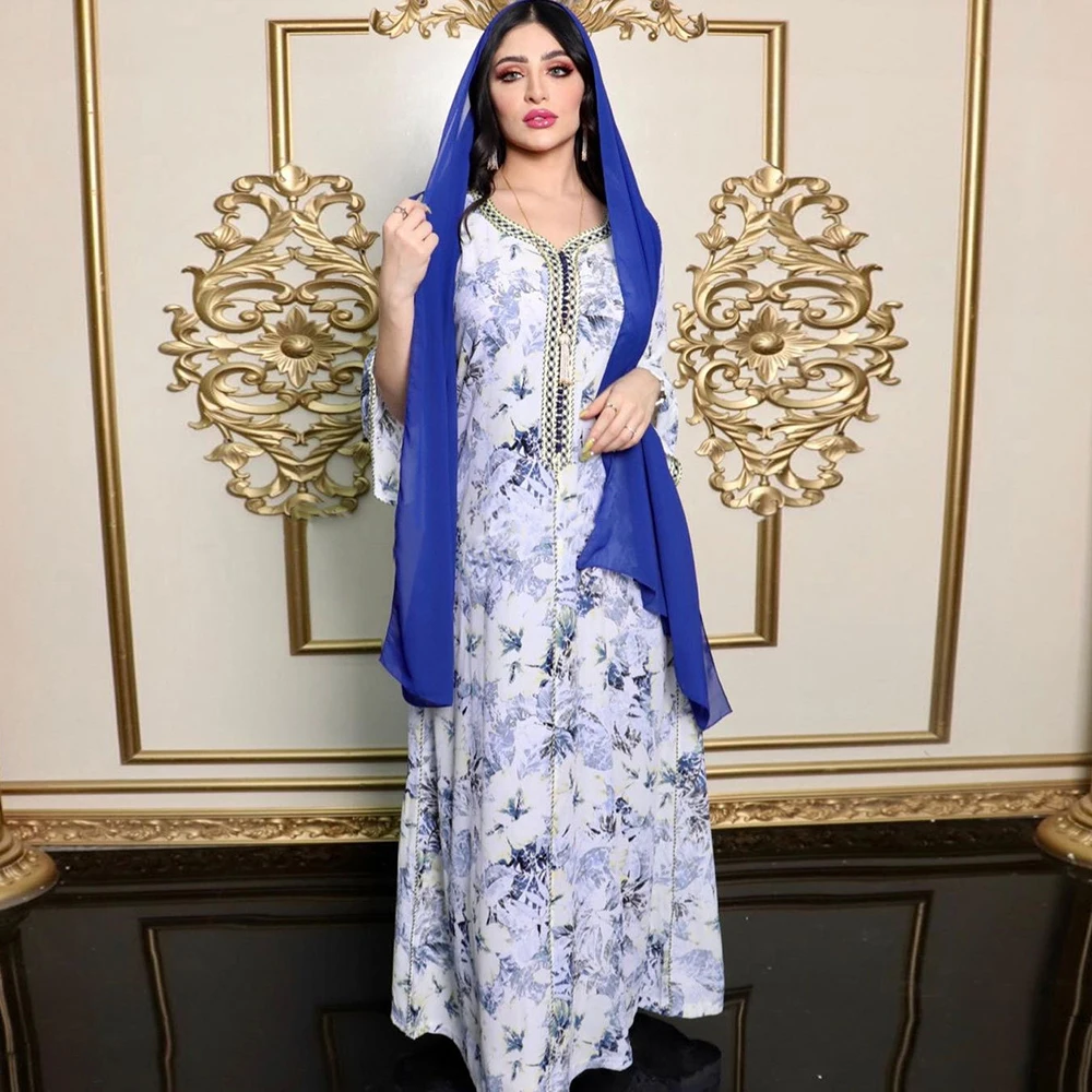Abaya Дубай мусульманский хиджаб длинное платье макси для женщин Кафтан Марокко Турция ислам одежда халат сатин длинное женское платье кафта...