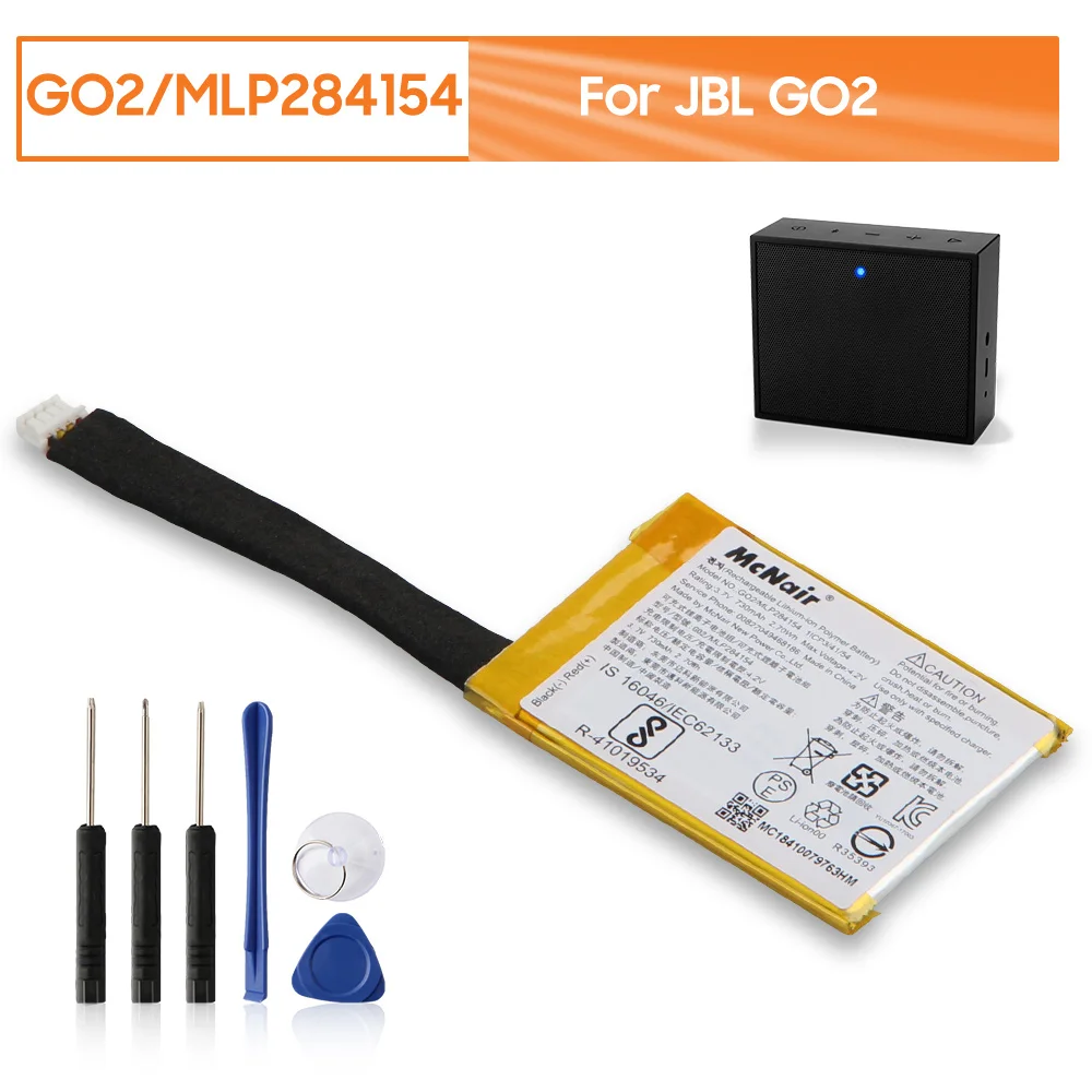 Original Replacement Battery JBL GO2 MLP284154 For JBL GO2 Bluetooth Audio Speaker Rechargable Battery 730mAh  - buy with discount