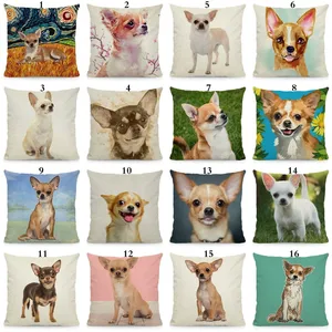 XUNYU милый чехол для подушки Чихуахуа подушки в виде собак Чехол 45x45 см DWG018