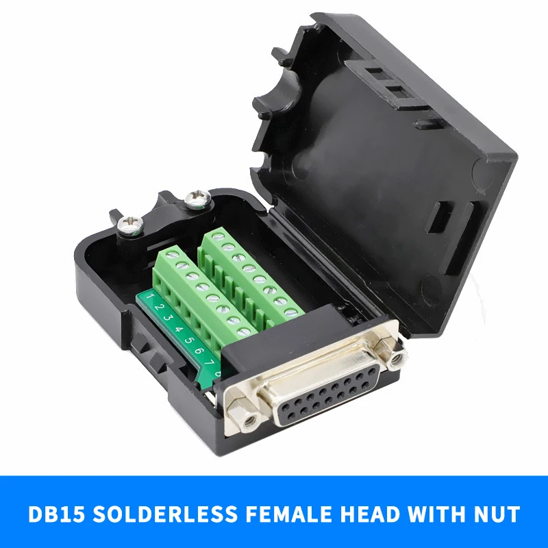

Разъем DB15 RS232 2/ряд D-SUB, 15-контактный разъем без сварки