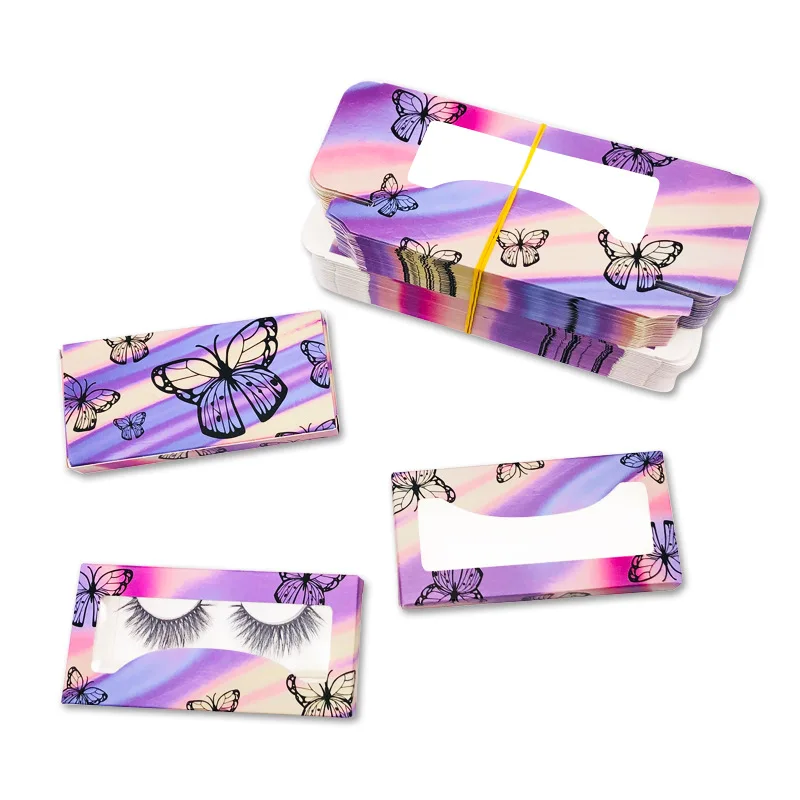 

NEW 20/50/100 pcs Eyelash Packaging Box Wholesale Lashes Boxes Empty Eyelash Package Boxes Case 8-25mm Lashes Rectangle Box