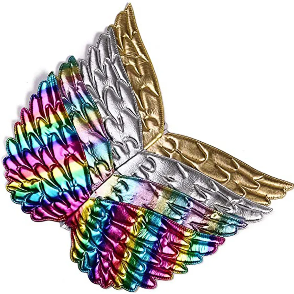 Alas de arco&iacute;ris de unicornio para ni&ntilde;as, accesorios de disfraz de princesa, fiesta de cumplea&ntilde;os y Halloween, Cosplay-1