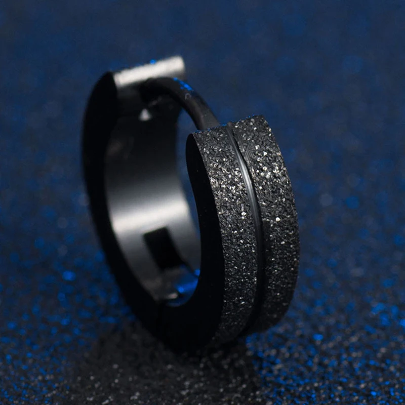 Модные серьги мужские круглые из титановой стали ювелирные изделия аксессуары