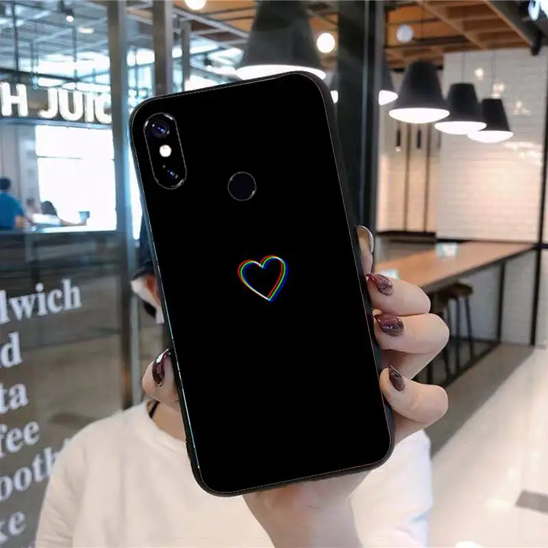 

Black and white lines love Phone Case For Xiaomi Redmi 7 8 9t 9se k20 mi8 max3 lite 9 note 9s 10 pro