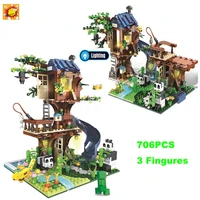 my worlds treehouse city building blocks creator tree house room home bricks set kids children toys gift