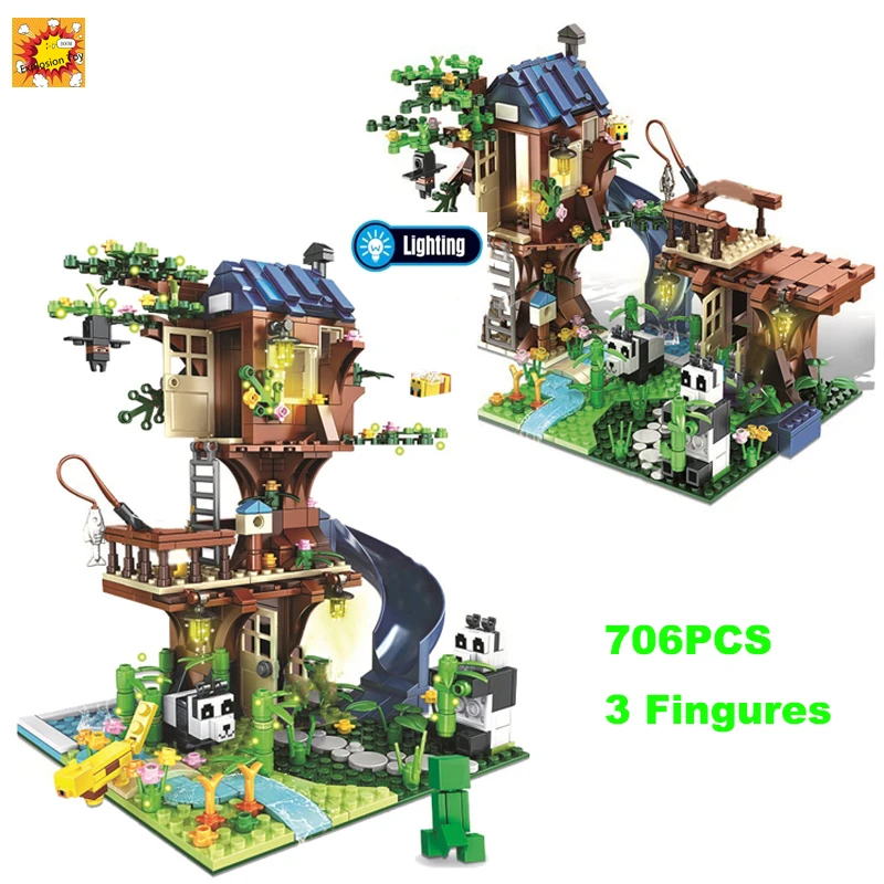 Конструктор My World Treehouse City Детский конструктор дом с деревом Набор домашних