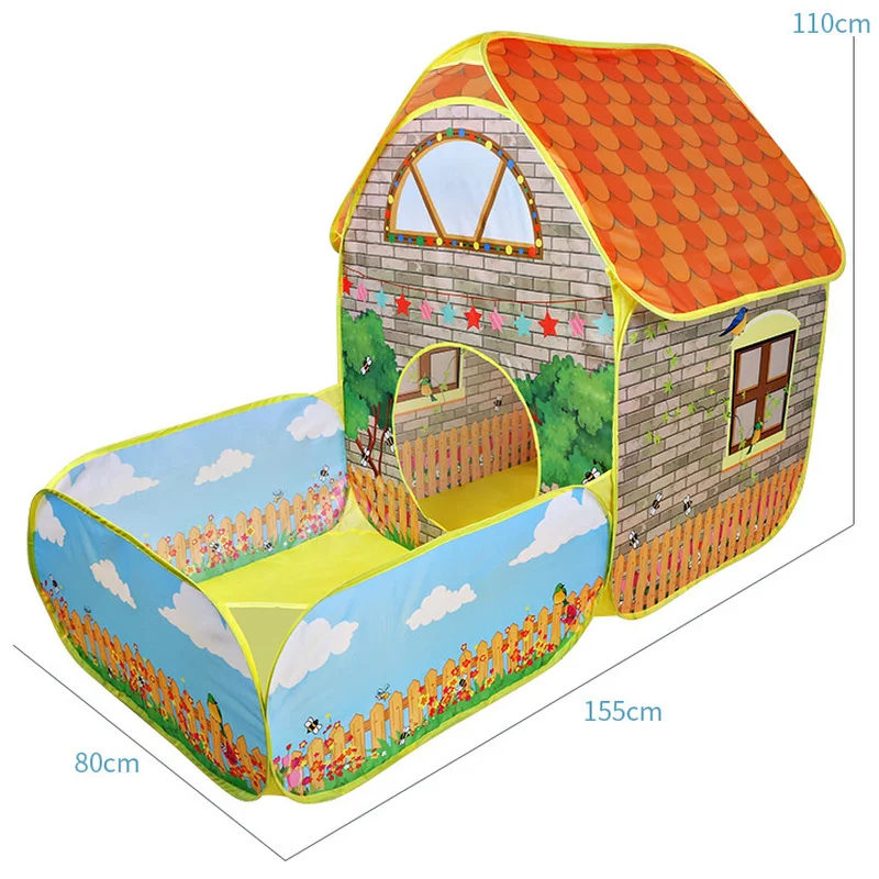 

Akitoo 126 New Arrival Super Big Children Baby Garden Tent Indoor Outdoor Game House Princess Toy Tent and The Ocean Balls