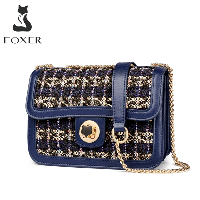 FOXER 2020 модная женская маленькая сумка на плечо с несколькими отделениями через