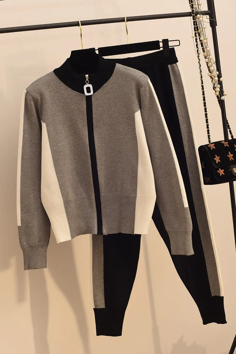 

Autumn new fashion suit two-piece suit foreign style casual small with height-reducing slimming pants