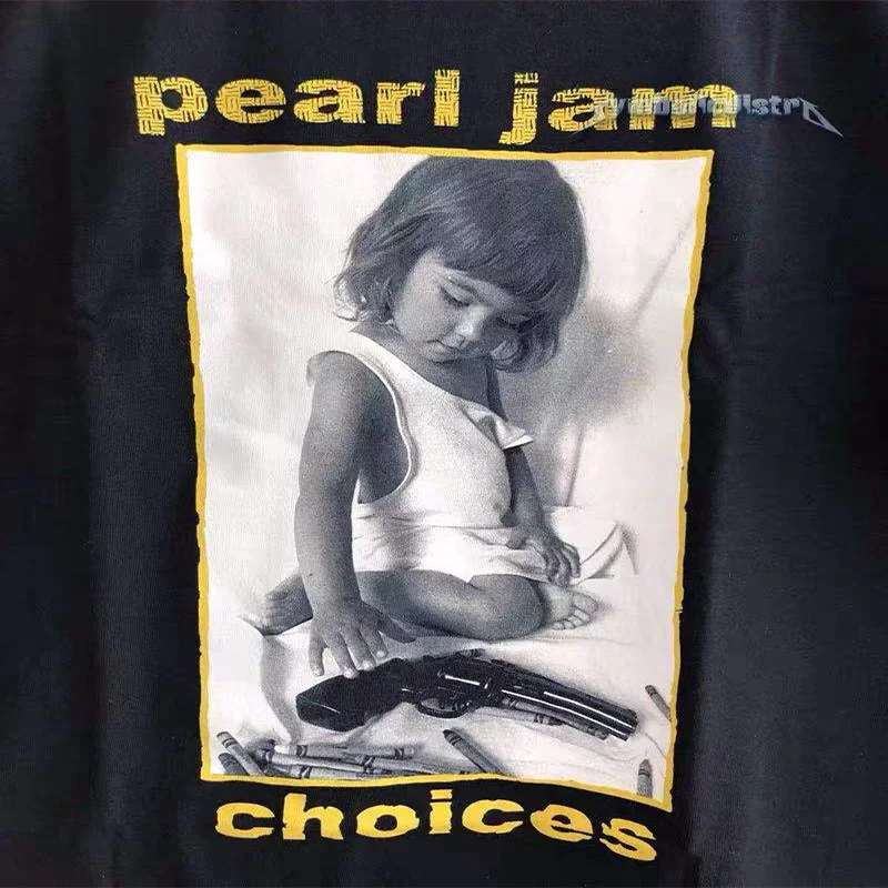 

Pearl Jam-Cholces Large round neck cotton T-shirt