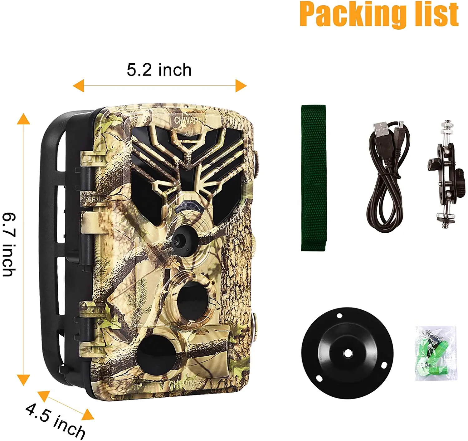 Live Show Trail Camera Wifi APP Remote Control Hunting Cameras 24MP 1296P Night Vision WildPhoto Traps Surveillance | Спорт и