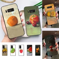fruit art oil painting phone case for samsung galaxy note 8 9 10 pro note20 ultra 10lite m30s back coque
