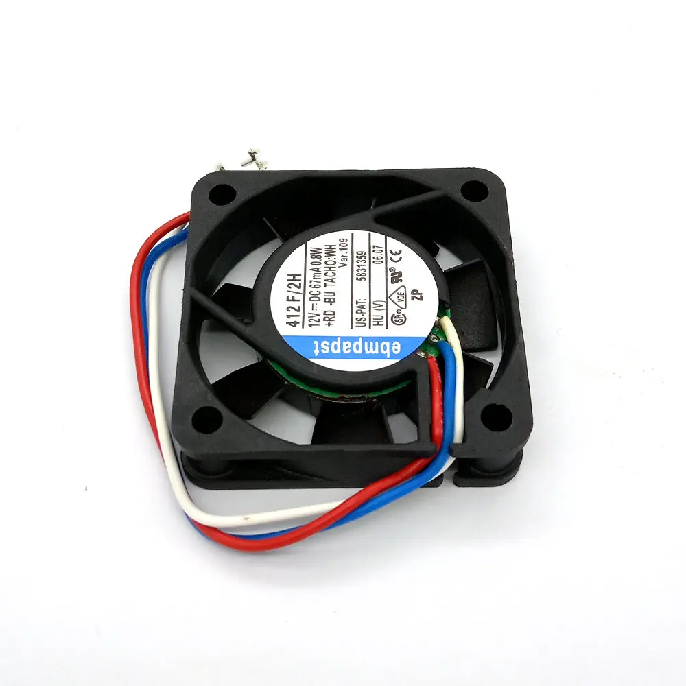 Немецкий ebmpapst 412 F/2 H 40x40x10MM DC12V 0,8 W охлаждающий вентилятор