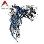 Aliauto модный Волк и перо автомобильные наклейки высокого качества персонализированные Авто Декоративные ПВХ наклейки, 13 см * 18 см