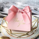 25 шт. спасибо с большой Размеры розовый конфетная сумка коробка для день рождения ребенка, Подарочная украшениясобытия вечерние принадлежностисвадебной подарочные коробки