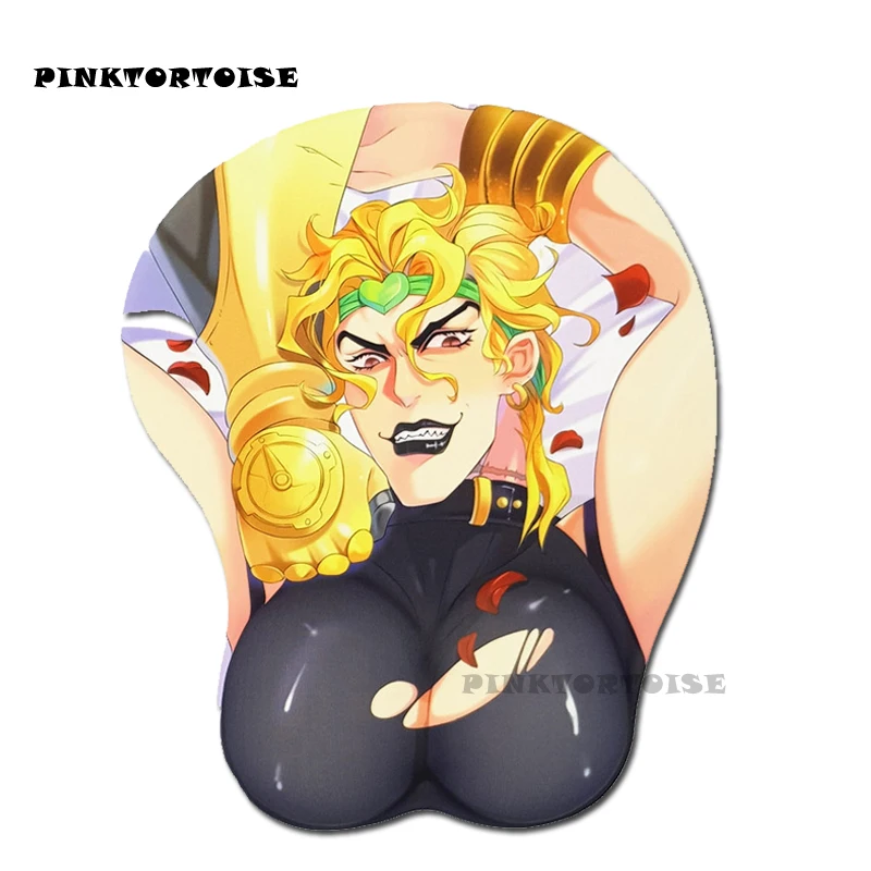 Новое поступление коврики для мыши 3D Джоджо невероятные приключения грудь с подставкой для запястья коврик для мыши силиконовый гелевый Противоскользящий коврик для мыши для рук