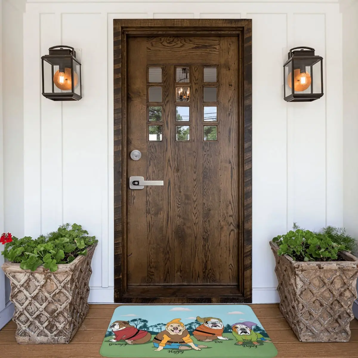 Коврик с изображением бульдога гномов коврик для ног ванной нескользящий входа