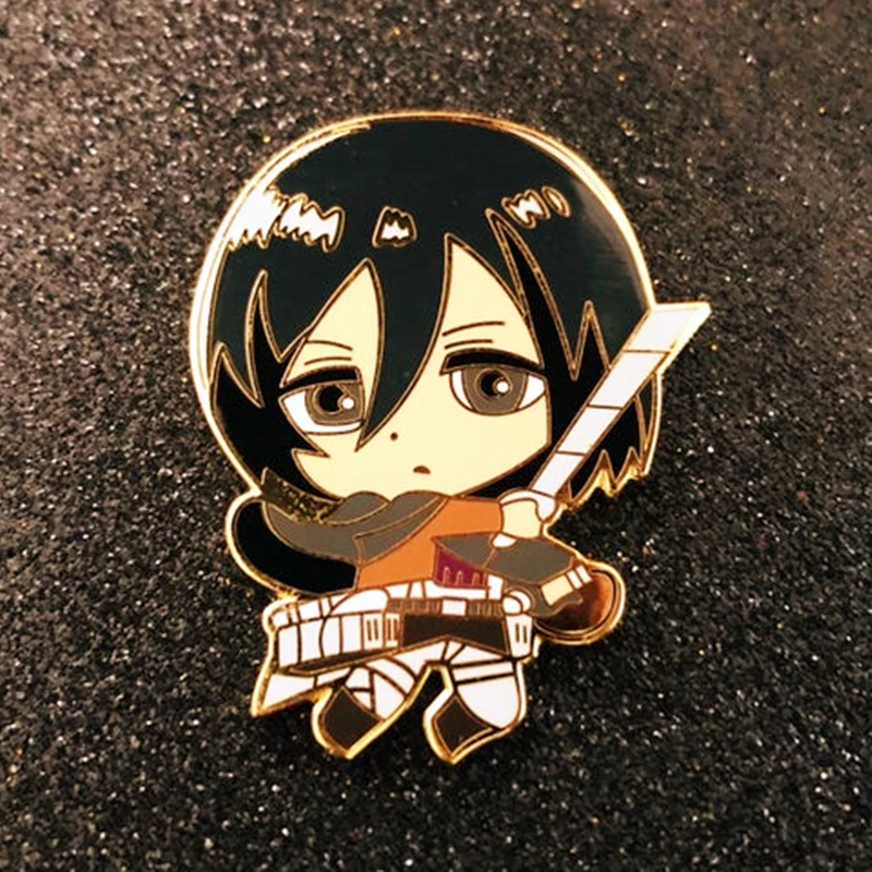 Брошь MIKASA Ackerman с эмалью металлическая брошь на лацкан броши куртки джинсы |