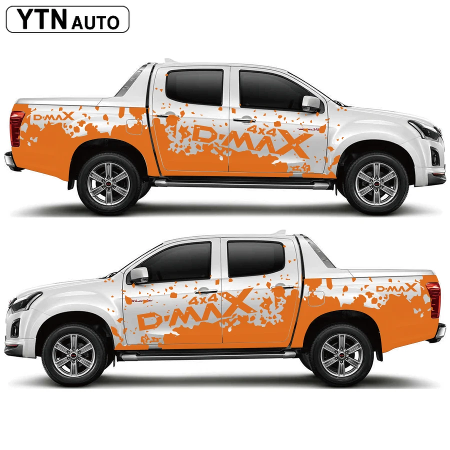 Для dmax настраиваемые аксессуары автомобиля наклейки 2 шт. боковое тело задний