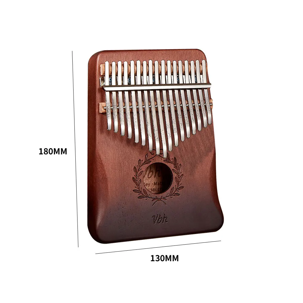 

Gradient Branch 17 Keys Kalimba Mahogany Wood Thumb Finger Piano African Sanza Mbira w/ Tuning Hammer Sticker for Beginner Kids