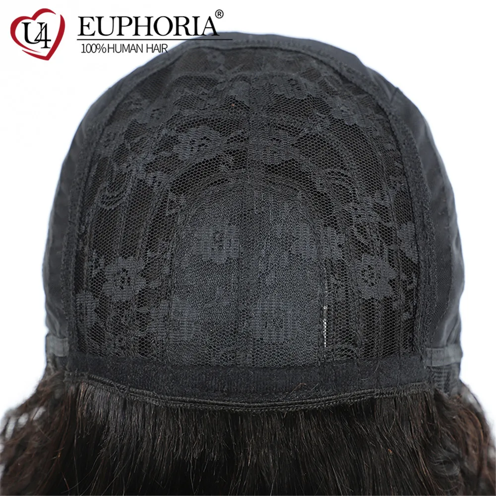 

Ombre Brown Straight Hair Wigs Ombre Blonde Natural Brazilian Remy Human Hair Full Machine Wigs With Bangs 8-28In 150% EUPHORIA