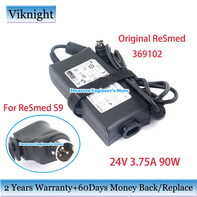Подлинная ReSmed 369102 90 Вт адаптер переменного тока IP21 24 В 3.75A для Resmed S9 серии VPAP CPAP ReSmed машины блок питания зарядное устройство