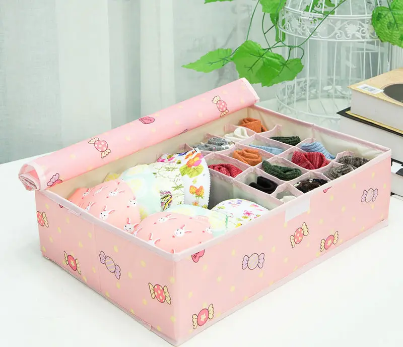 Candy A washable Шкаф Ящики-органайзеры для нижнего белья тканевый коллекционный Органайзер Hosehold ящик для хранения носков портативный складной шкаф аккуратный Чехол - Цвет: Candy A washable