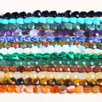 natural stone heart faceted loose spacer beads for jewelry making diy accessorries bead for bracelet for women gifts