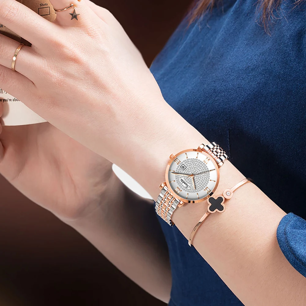 Часы SUNKTA женские водонепроницаемые кварцевые | Наручные часы